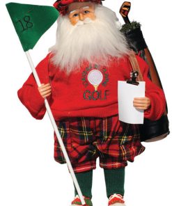 15" I'd rather Be Playing Golf Santa Figurine