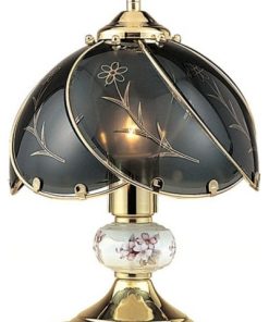 14.25" Touch-On Table Lamp, Floral
