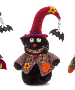 Witch/Jack-o-Lantern/Cat (Set of 3) 13.5"H Fabric