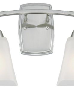 Westinghouse 6573500 Midori 2 Light 15"W LED Vanity Light - Brushed Nickel