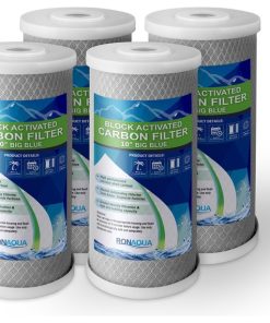 10" Big Blue Activated Carbon Block Water Filter 5 Micron, 4