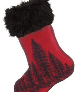 Wooded River Bear Christmas Stocking Sock