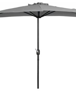WestinTrends 9 ft Half Outdoor Patio Market Umbrella, Gray