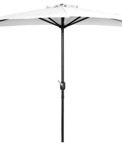 WestinTrends 9 ft Half Outdoor Patio Market Umbrella, White