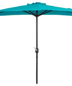 WestinTrends 9 ft Half Outdoor Patio Market Umbrella, Turquoise