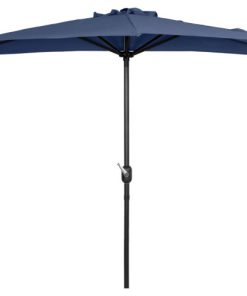 WestinTrends 9 ft Half Outdoor Patio Market Umbrella, Navy Blue