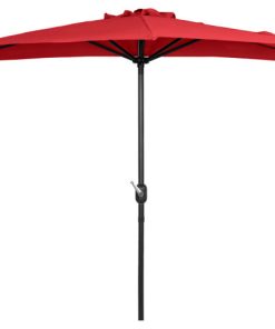 WestinTrends 9 ft Half Outdoor Patio Market Umbrella, Red