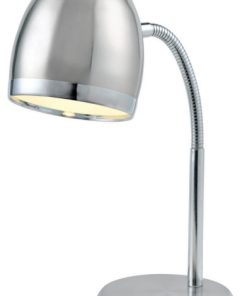 Zachary 1 Light Desk Lamp, Polished Steel