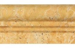 12 Honed Travertine Double-Step Chair Rail Trim, 2 1/2 X 12