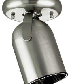 1-Light Multi Directional Roundback Wall/Ceiling Fixture, Brushed Nickel