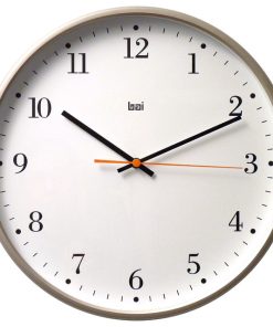 15" Jumbo Wall Clock Bodoni Titanium