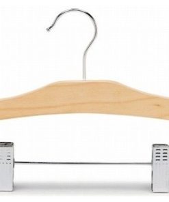 12" Children's Decorative Wooden Combo Hanger, Set of 25