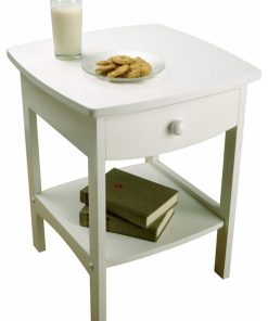Winsome Wood Curved End Table/Night Stand With One Drawer