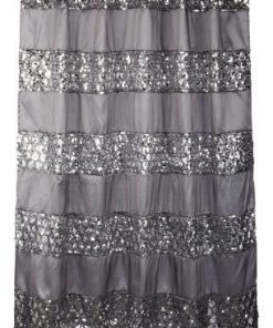 "Sinatra Silver" Shower Curtain, 100% Polyester