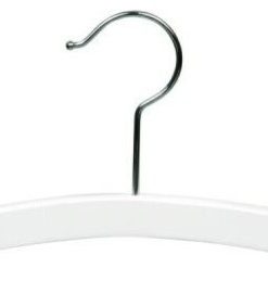 White Wooden Baby Hanger 10", Set of 25