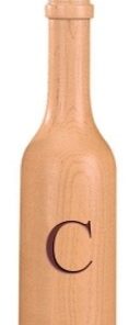 Wine Bottle Maple Wood Pepper Grinder, Custom Personalized Initial, "C"