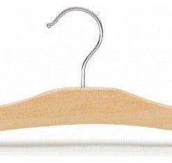 12" Children's Decorative Wooden Dress or Shirt Hanger, Set of 25