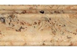12 Honed Scabos Travertine Crown Molding, 2 1/2 X 12