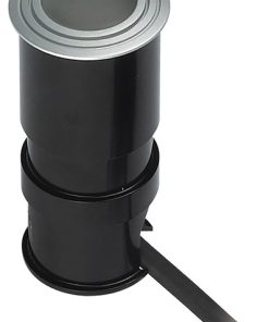 Wet Spot Led Button Light, Metallic Gray With Frosted Lens