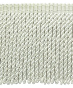 White 6" Bullion Fringe Trim, Decorative Gimp Design First Snow (5 Yards)