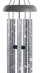 30?Silver and Black Serenity Wind Chime