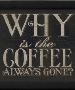 Why is the Coffee Always Gone Framed Sign