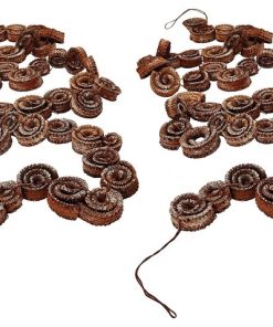 White Brush Palm Rule Garland, Set of 2