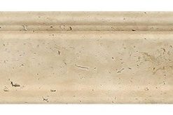 12 Honed Ivory Travertine Crown Molding, 2 1/2 X 12