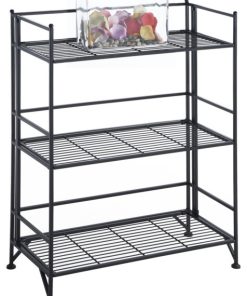 Xtra Storage 3 Tier Wide Folding Metal Shelf