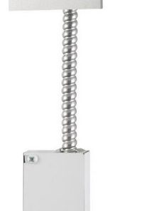 12 Inch 1W 1 LED Step Light Metallic Grey Finish Opal Glass - Under Cabinet