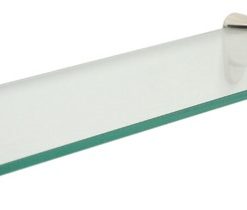 12" x 36" Heron Floating Clear Glass Shelf