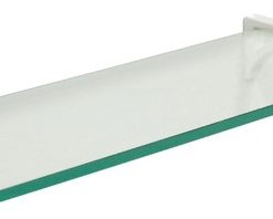 10" x 42" Cardinal Floating Clear Glass Shelf