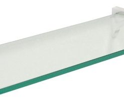 12" x 36" Cardinal Floating Clear Glass Shelf