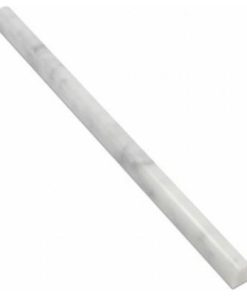 0.75"x12" Carrara Ferrari Bullnose Liner Trim Molding, Polished, Set of 5
