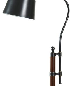 Wood and Metal Adjustable Pharmacy Design Table Lamp
