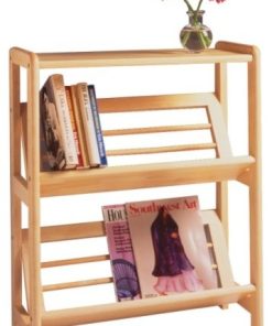 Winsome Wood Bookshelf With Slanted Shelf